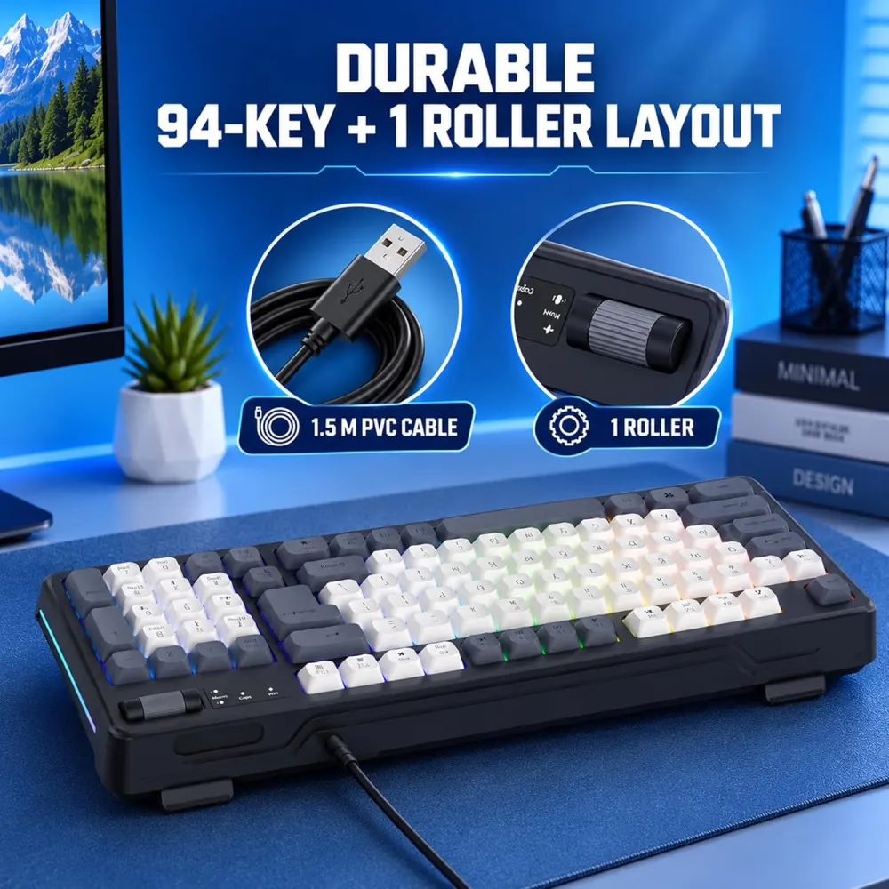 Ant Esports USB Gaming Keyboard Mouse Combo RGB MK740 Rainbow Led view 5